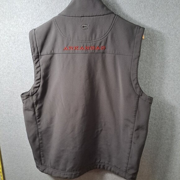 Colosseum Vest Arkansas Razorback Men L Full Zip Front SEC Hogs NCAA Athlete - Picture 2 of 16